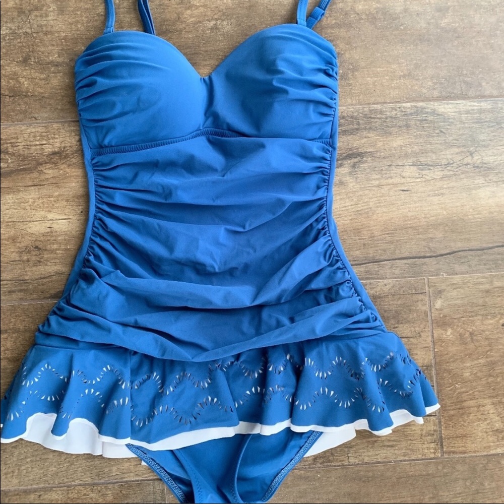 Profile by Gottex Blue One Piece Bathing Suit